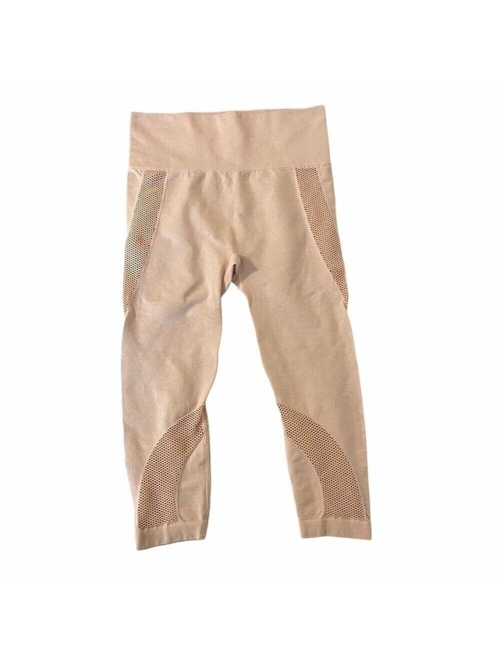 Crop leggings with mesh detail